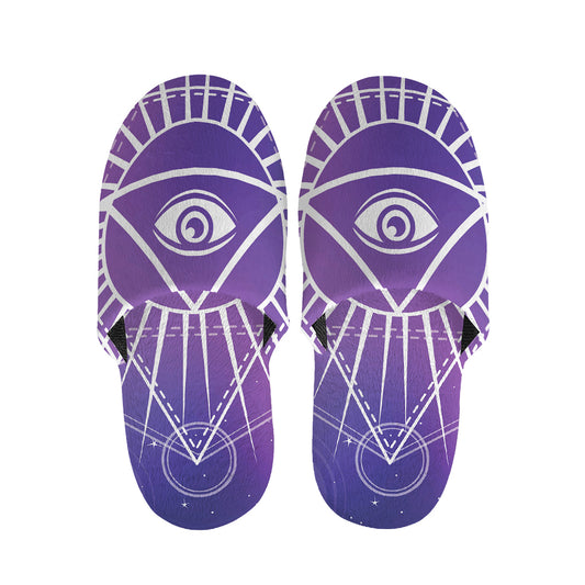 Galaxy Eye of Providence Print Slippers