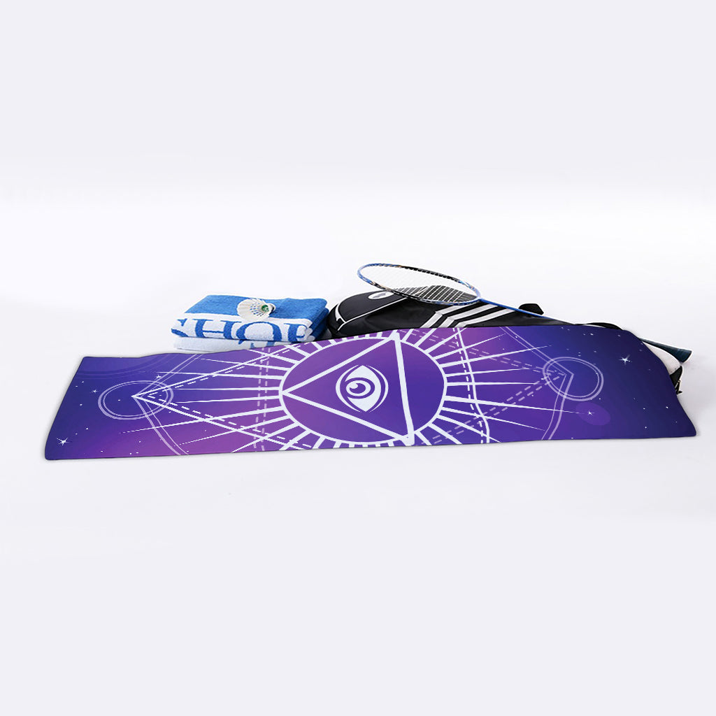 Galaxy Eye of Providence Print Sports Towel