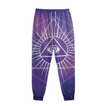 Galaxy Eye of Providence Print Sweatpants