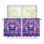 Galaxy Eye of Providence Print Tier Curtains