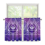 Galaxy Eye of Providence Print Tier Curtains