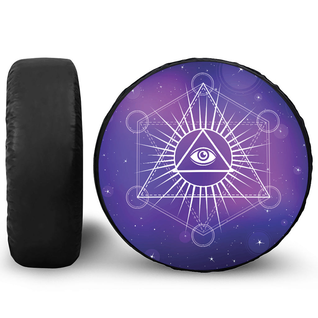 Galaxy Eye of Providence Print Tire Cover