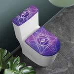 Galaxy Eye of Providence Print Toilet Lid And Tank Cover Set