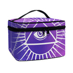 Galaxy Eye of Providence Print Travel Makeup Bag