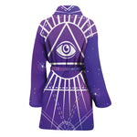 Galaxy Eye of Providence Print Women's Bathrobe