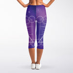 Galaxy Eye of Providence Print Women's Capri Leggings