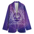 Galaxy Eye of Providence Print Women's Cotton Blazer