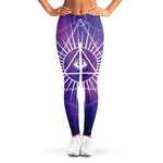 Galaxy Eye of Providence Print Women's Leggings