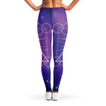 Galaxy Eye of Providence Print Women's Leggings