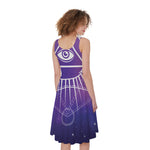 Galaxy Eye of Providence Print Women's Sleeveless Dress