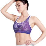 Galaxy Eye of Providence Print Women's Sports Bra