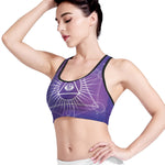 Galaxy Eye of Providence Print Women's Sports Bra