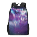 Galaxy Howling Wolf Spirit Print 17 Inch Backpack
