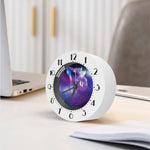 Galaxy Howling Wolf Spirit Print Alarm Clock