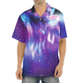 Galaxy Howling Wolf Spirit Print Aloha Shirt