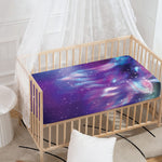 Galaxy Howling Wolf Spirit Print Baby Crib Sheet