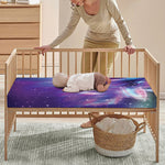 Galaxy Howling Wolf Spirit Print Baby Crib Sheet
