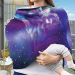 Galaxy Howling Wolf Spirit Print Baby Seat Cover