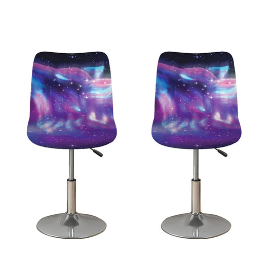 Galaxy Howling Wolf Spirit Print Bar Stool Covers