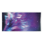 Galaxy Howling Wolf Spirit Print Beach Towel