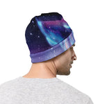 Galaxy Howling Wolf Spirit Print Beanie