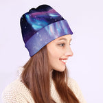 Galaxy Howling Wolf Spirit Print Beanie