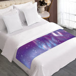 Galaxy Howling Wolf Spirit Print Bed Runner