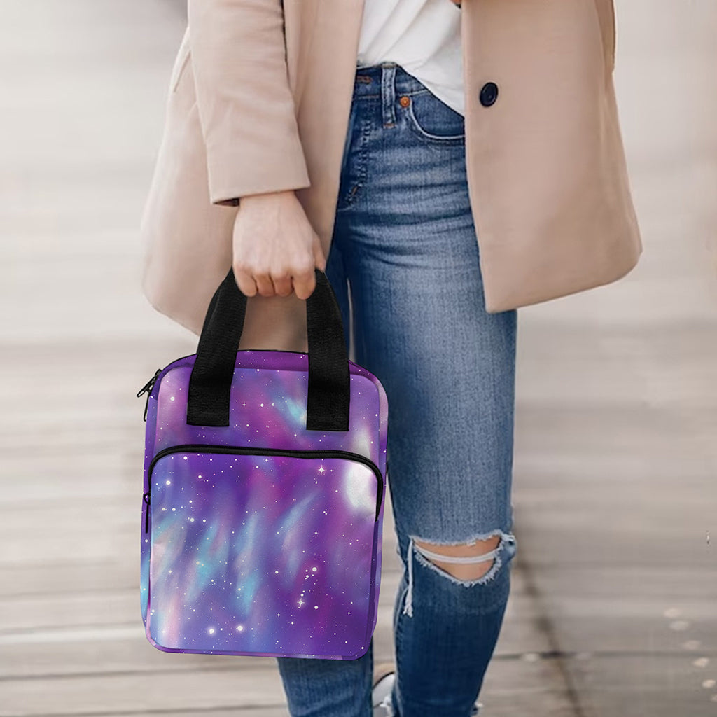 Galaxy Howling Wolf Spirit Print Bible Tote Bag