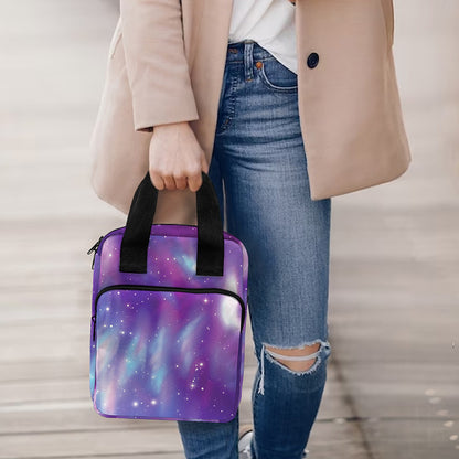 Galaxy Howling Wolf Spirit Print Bible Tote Bag