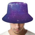 Galaxy Howling Wolf Spirit Print Bucket Hat
