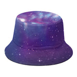 Galaxy Howling Wolf Spirit Print Bucket Hat