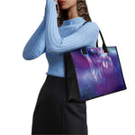 Galaxy Howling Wolf Spirit Print Canvas Tote Bag