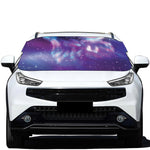 Galaxy Howling Wolf Spirit Print Car Windshield Snow Cover