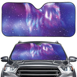 Galaxy Howling Wolf Spirit Print Car Windshield Sun Shade