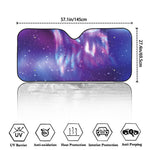 Galaxy Howling Wolf Spirit Print Car Windshield Sun Shade