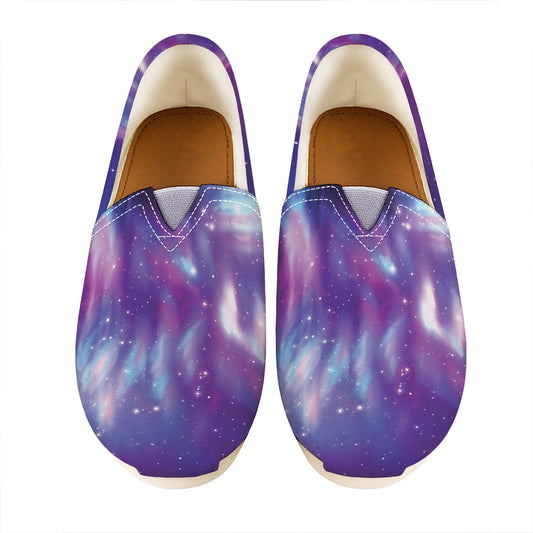 Galaxy Howling Wolf Spirit Print Casual Shoes