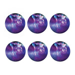 Galaxy Howling Wolf Spirit Print Coaster Set
