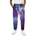Galaxy Howling Wolf Spirit Print Cotton Sweatpants