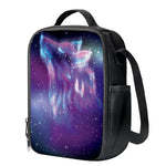 Galaxy Howling Wolf Spirit Print Crossbody Lunch Bag