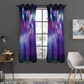 Galaxy Howling Wolf Spirit Print Grommet Curtain Panels