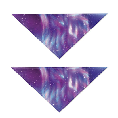 Galaxy Howling Wolf Spirit Print Dog Bandana