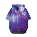 Galaxy Howling Wolf Spirit Print Dog Zip Up Hoodie