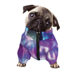 Galaxy Howling Wolf Spirit Print Dog Zip Up Jacket