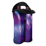 Galaxy Howling Wolf Spirit Print Double Neoprene Wine Tote