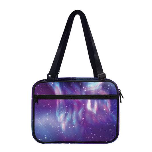 Galaxy Howling Wolf Spirit Print Double Strap Bible Bag