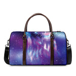 Galaxy Howling Wolf Spirit Print Duffle Bag
