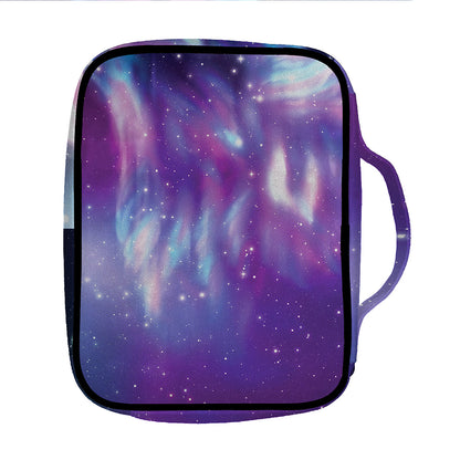 Galaxy Howling Wolf Spirit Print Front Pocket Bible Bag