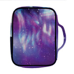 Galaxy Howling Wolf Spirit Print Front Pocket Bible Bag