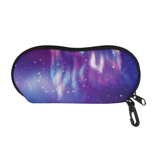 Galaxy Howling Wolf Spirit Print Glasses Case