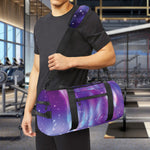 Galaxy Howling Wolf Spirit Print Gym Bag